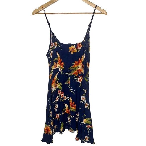 Ambiance Floral Mini Dress - Navy and Orange - Picture 4 of 11